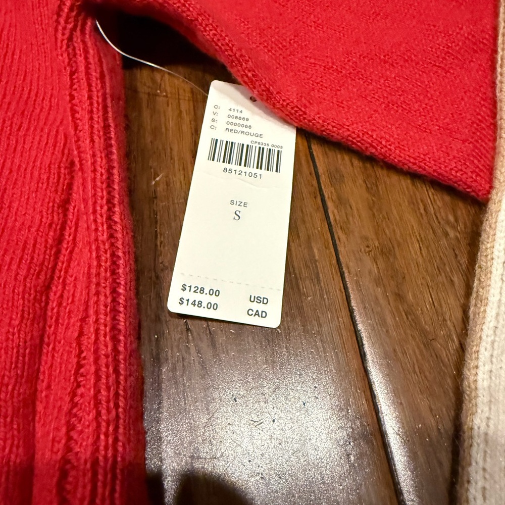Maeve Red and Tan Women's Sweater - Picture 3 of 6